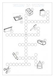 English Worksheet: School objects