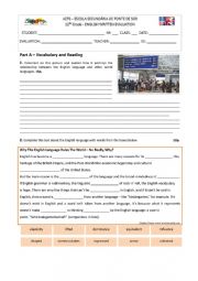 English Worksheet: Test on Global English