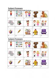 SUBJECT PRONOUNS