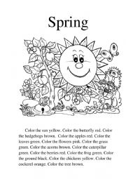 English Worksheet: Spring