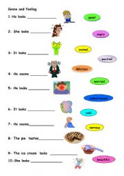 English Worksheet: Senses and feelings
