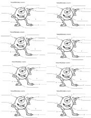 English Worksheet: parts of the body