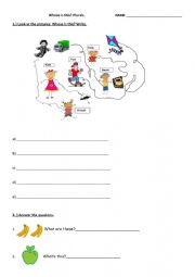 English Worksheet: Whose is this? Plurals.