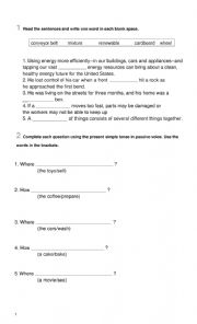 Vocabulary Practice and Passive Voice Form