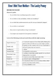 English Worksheet: How I met your mother - Lucky Penny - Third Conditional