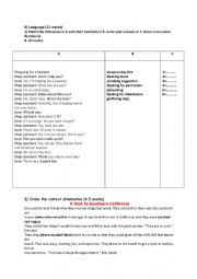 English Worksheet: MID-TERM ENGLISH TEST N 3