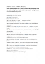 English Worksheet: listening