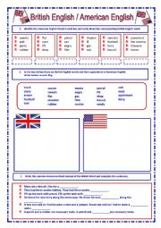 English Worksheet: British English