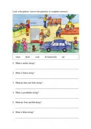 Present continuous tense - what are you doing