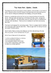 Tiny House Boat - Reading & Speaking