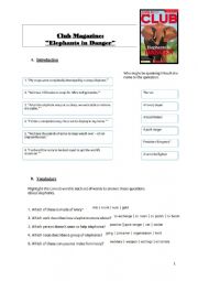 English Worksheet: Reading Comprehension