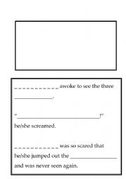 English Worksheet: Goldilocks Madlibs