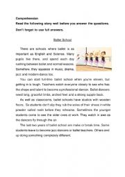 Reading Comprehension: The Ballet School
