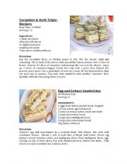 English Worksheet: High Tea Cooking Class