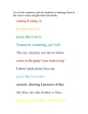 English Worksheet: Jumbled Sentences