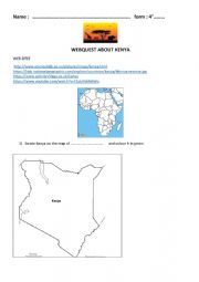 English Worksheet: webquest about Kenya