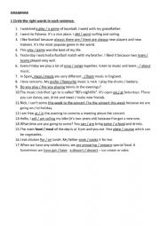 English Worksheet: Revision of grammar and vocabulary