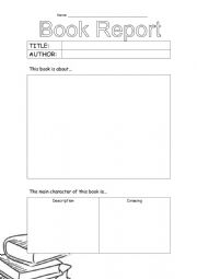 English Worksheet: Book report