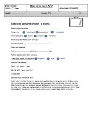 mid term test 7th form