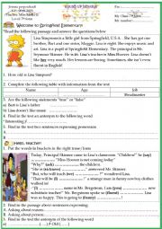 English Worksheet: end of term review 7th form