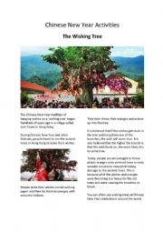 English Worksheet: The Wishing Tree - Chinese New Year