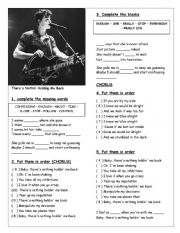 English Worksheet: Shawn Mendes - Theres nothing holding me back 