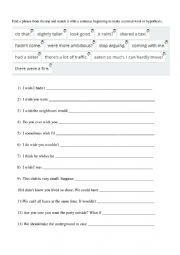 English Worksheet: Wishes 