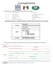 English Worksheet: COMPLAINTS