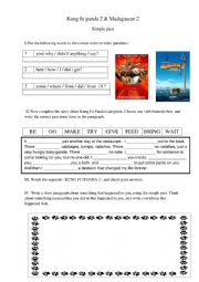 English Worksheet: Kung Fu Panda 2 & Madagascar 3