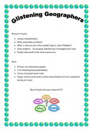 English Worksheet: Georgraphy Project