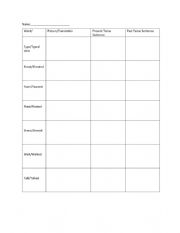 English Worksheet: Regular Past