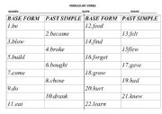 test irregualr verbs