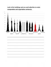 English Worksheet: Comparative and superlative adjectives - Acitvity