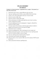 English Worksheet: Spelling activities
