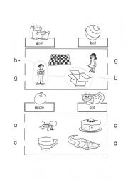 English Worksheet: Letters and animals