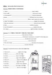 English Worksheet: Extra practice after Easter exam for Spin 1