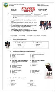 Stranger Things Worksheet