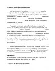 English Worksheet: Yearbooks