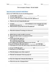 English Worksheet: Intro to Brave New World or Any Dystopian Novel by Listening Activity