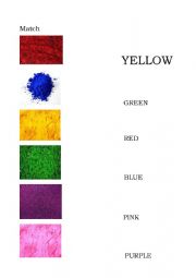 English Worksheet: COLOURS
