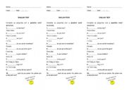 English Worksheet: Question Words