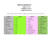 Present simple making sentences game