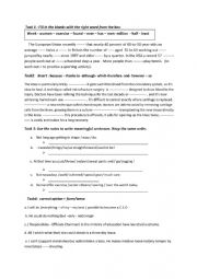 English Worksheet: unit 4:grammar exercices
