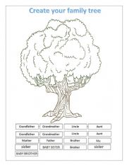 English Worksheet: Family tree