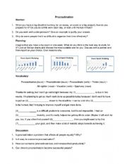 English Worksheet: Inside the mind of a procrastinator