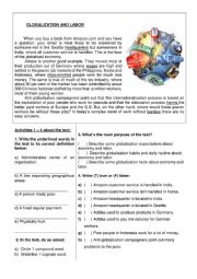 English Worksheet: Globalization