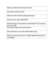 English Worksheet: Have something done questions