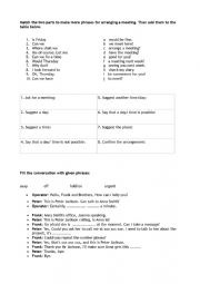 English Worksheet: Telephone conversations