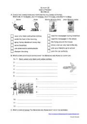English Worksheet: Be movie worksheet