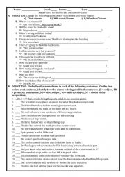 Noun Clause Worksheet 2